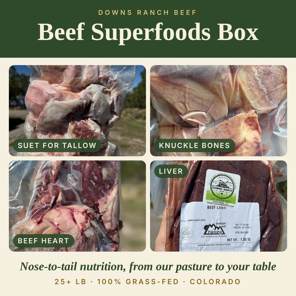 Add-On: Beef Superfoods Box – 25+ lb (ships with your box)